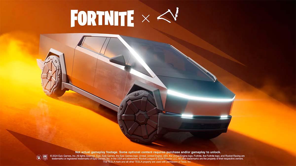 Fortnite Tesla Cybertruck promo picture