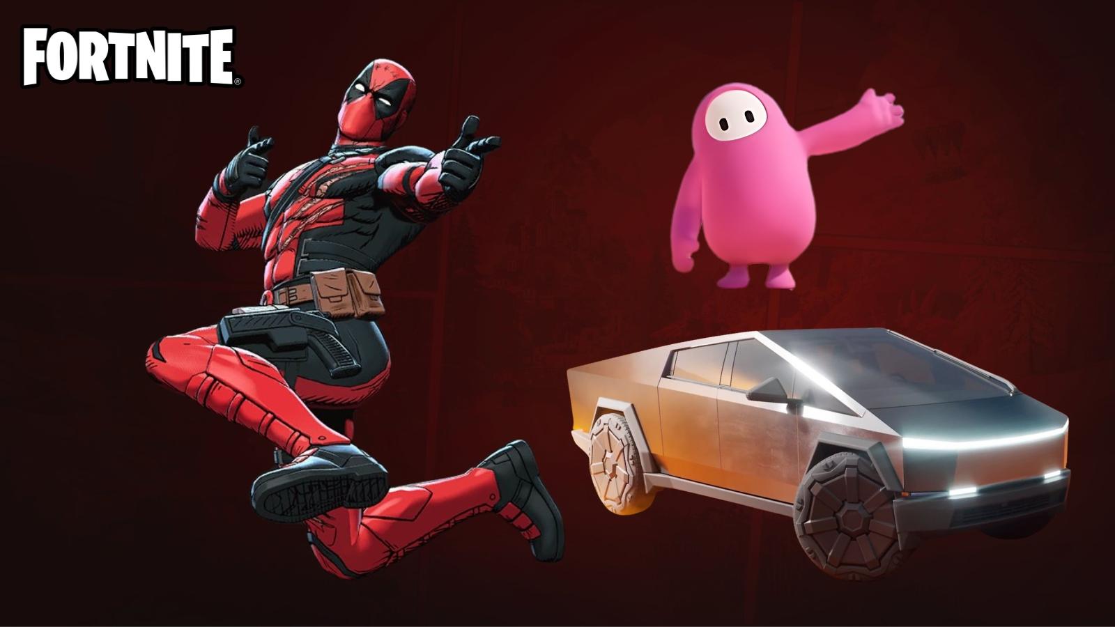 Deadpool skin, Cybertruck and Fall Guys in Fortnite