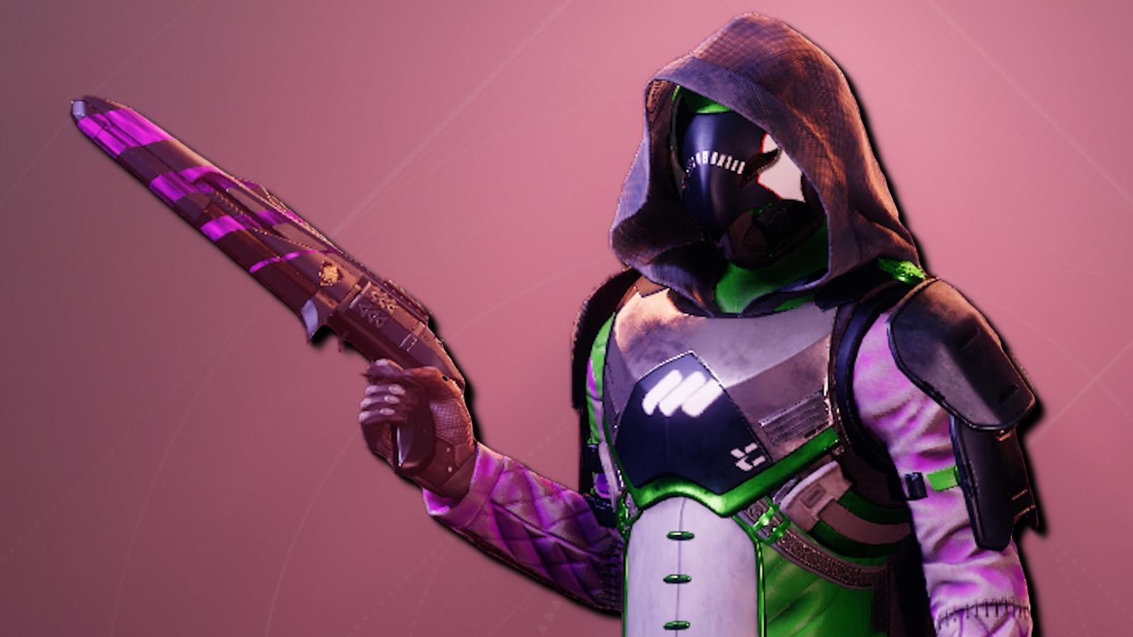 Neon Splash shader equipped on Hunter in Destiny 2.