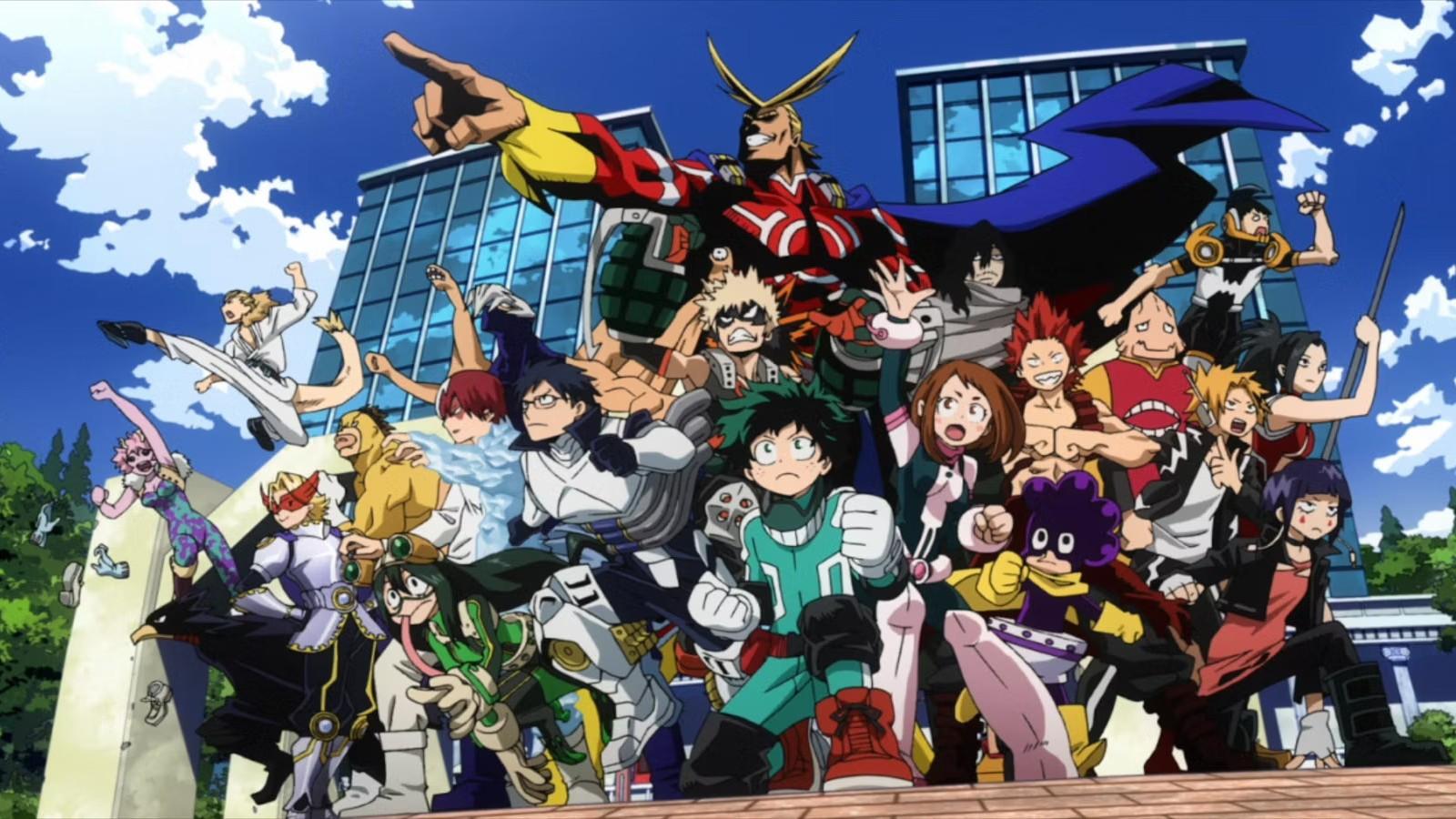 The main characters in My Hero Academia