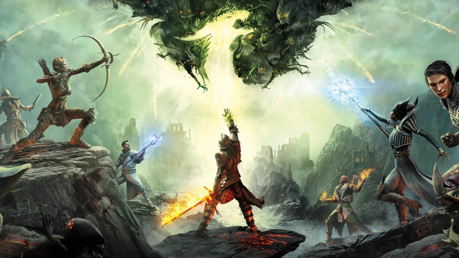 The Dragon Age Inquisition splash art