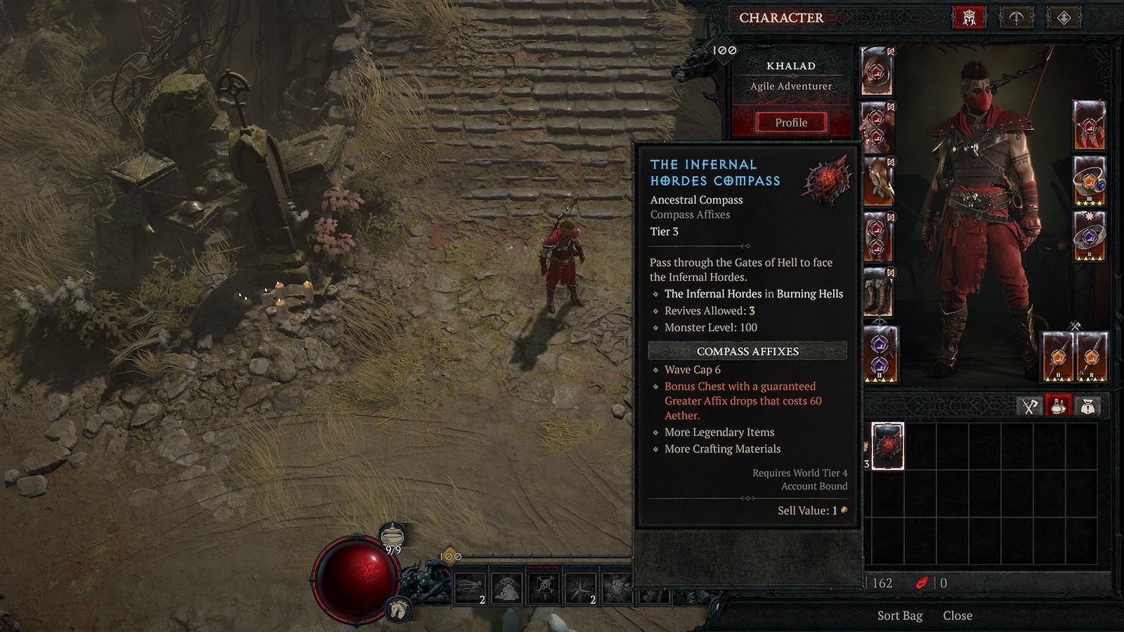 Diablo 4 Infernal Hordes Compass item