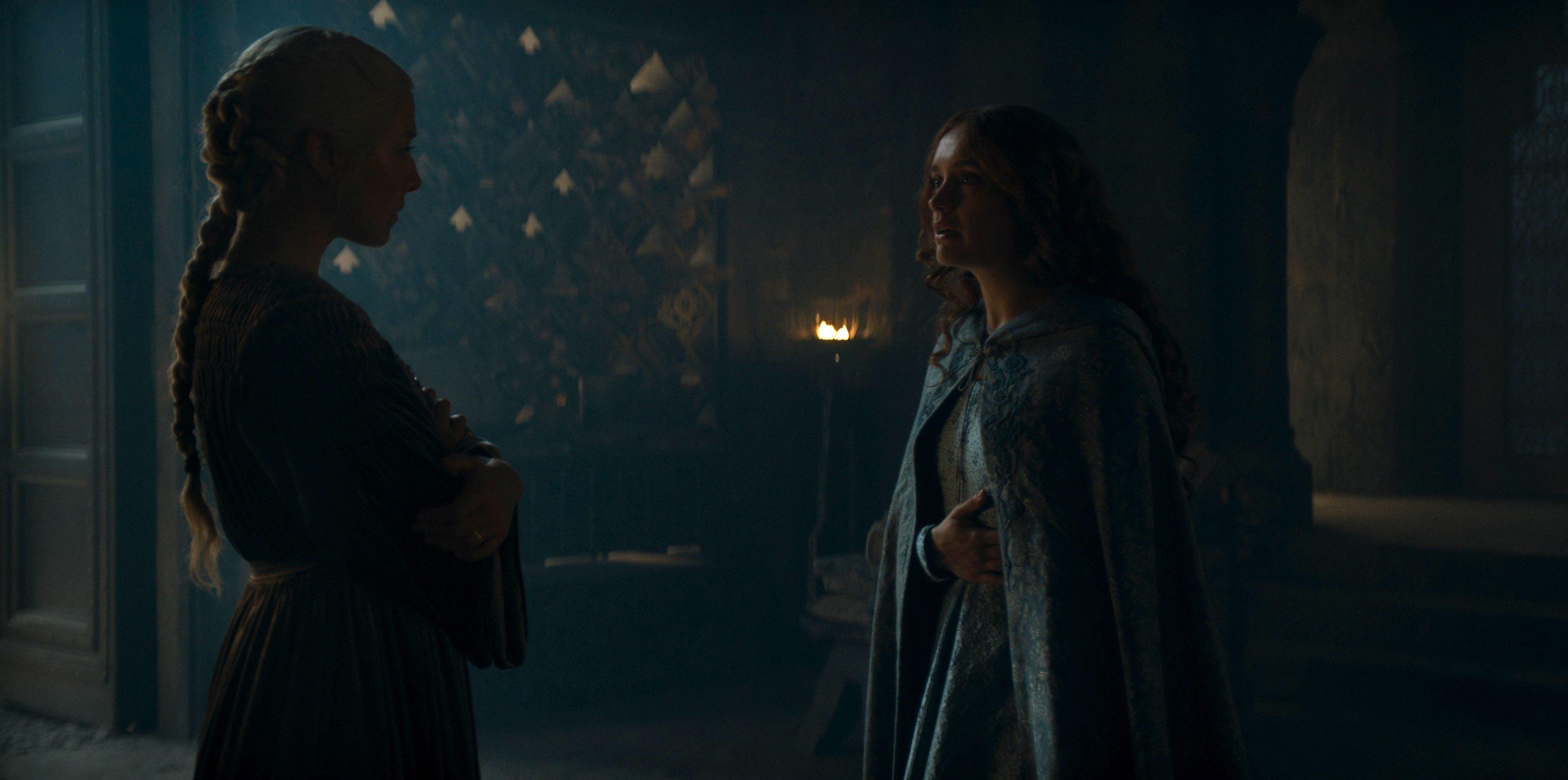 Alicent and Rhaenyra in the House of the Dragon Season 2 finale