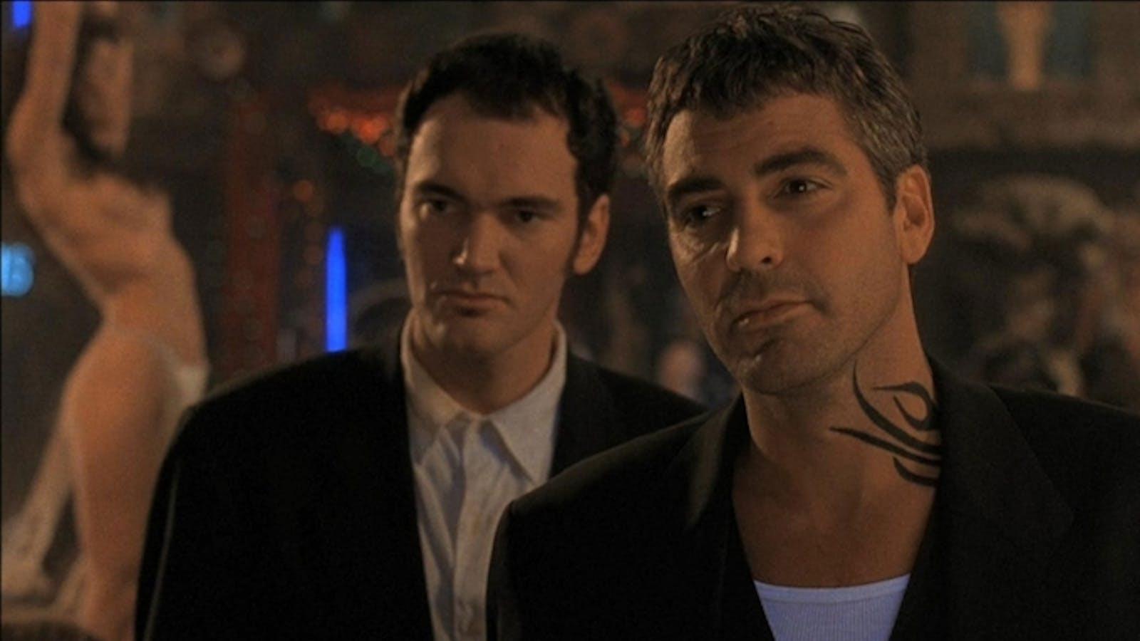 Quentin Tarantino and George Clooney in From Dusk Till Dawn