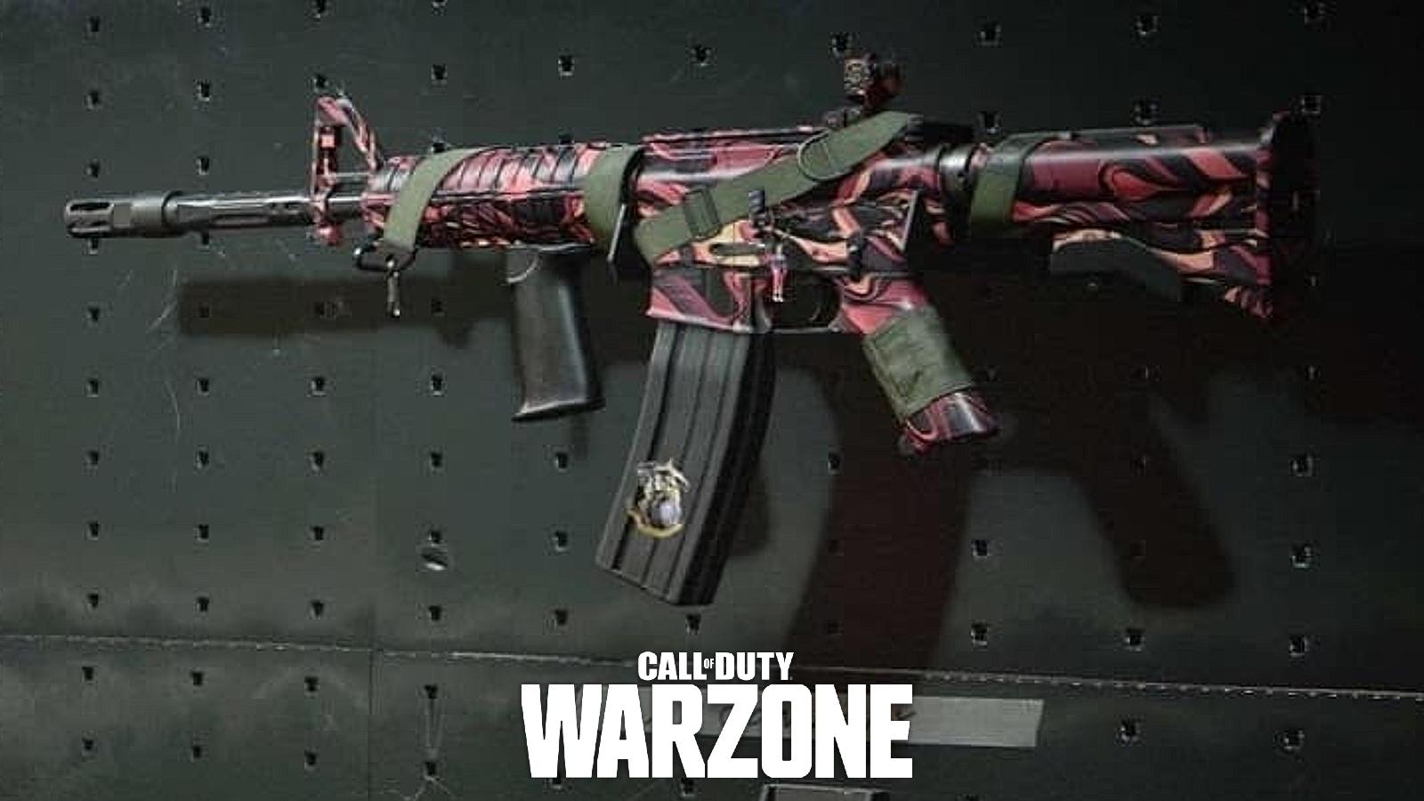 XM4 screenshot from Black Ops Cold War with Warzone logo underneath it