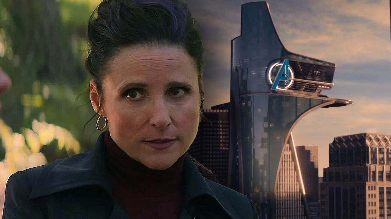 Val in Black Widow and the Avengers Tower in the MCU