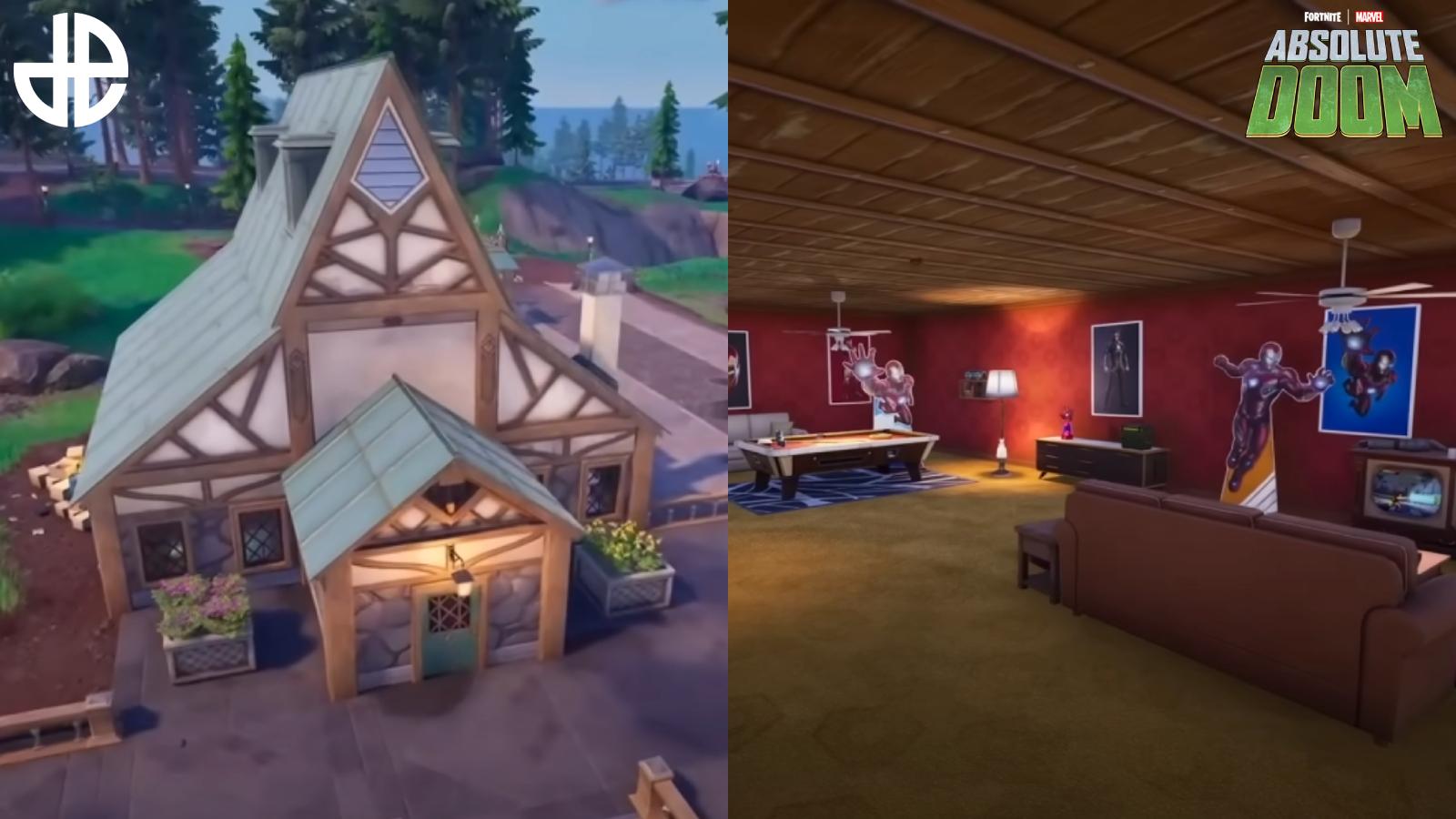 Fortnite Iron Man secret basement in Chapter 5 Season 4.