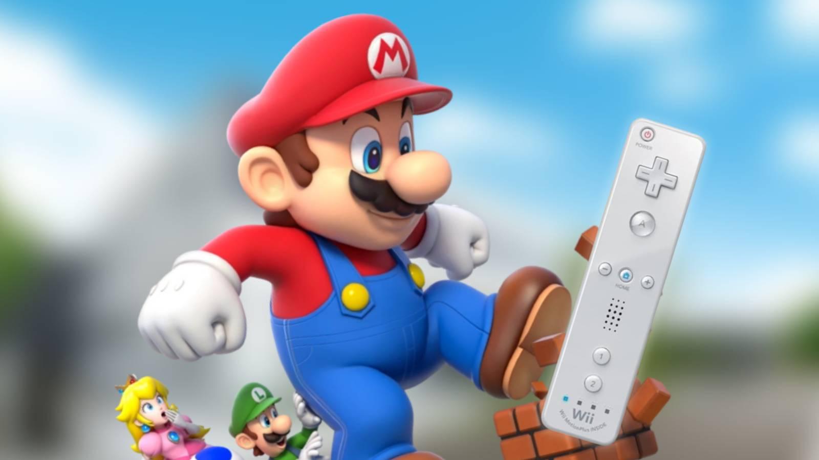 Screenshot of the 'Nintendo Museum Direct' from Nintendo of America's YouTube Channel, with key art from Super Mario 3D World and official image of a Nintendo Wii controller.