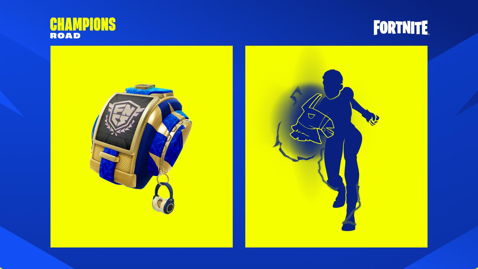 Fortnite FNCS Champions Road rewards.