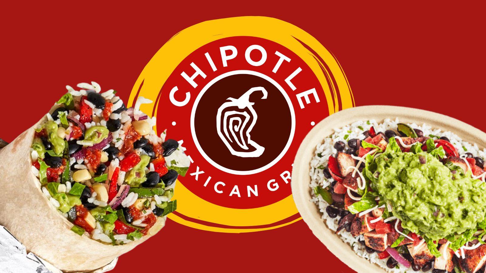 chipotle logo and food