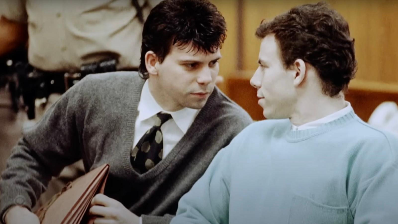 Lyle and Erik Menendez in court