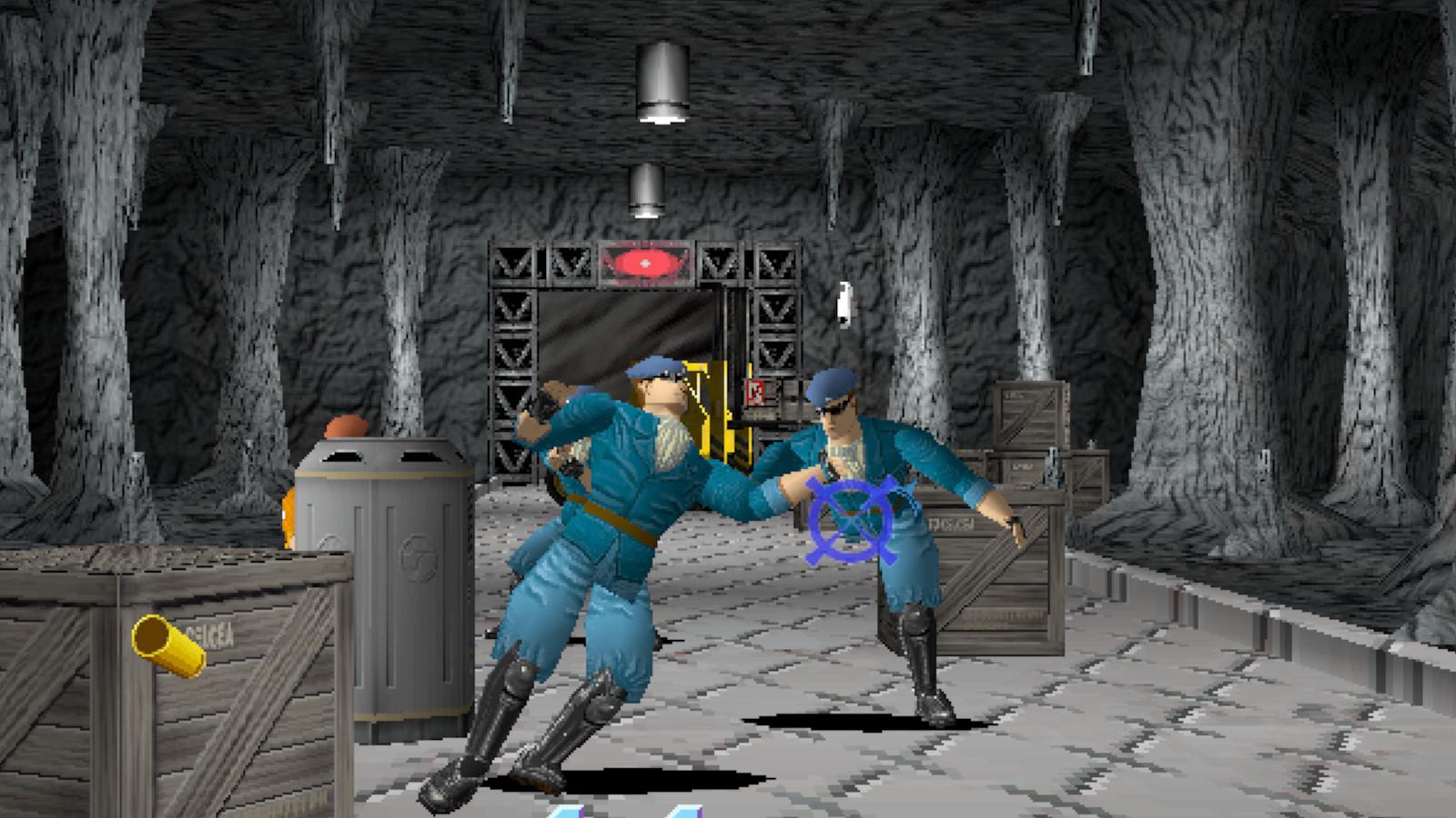 A screenshot from Time Crisis