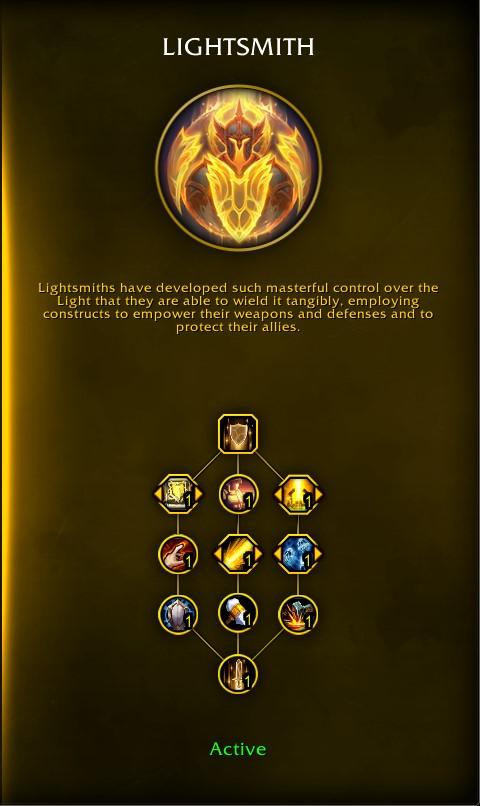 The Lightsmith Hero Talent tree in WoW: The War Within