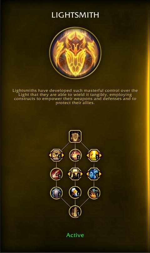 Lightsmith Hero Talents for Protection Paladin in The War Within