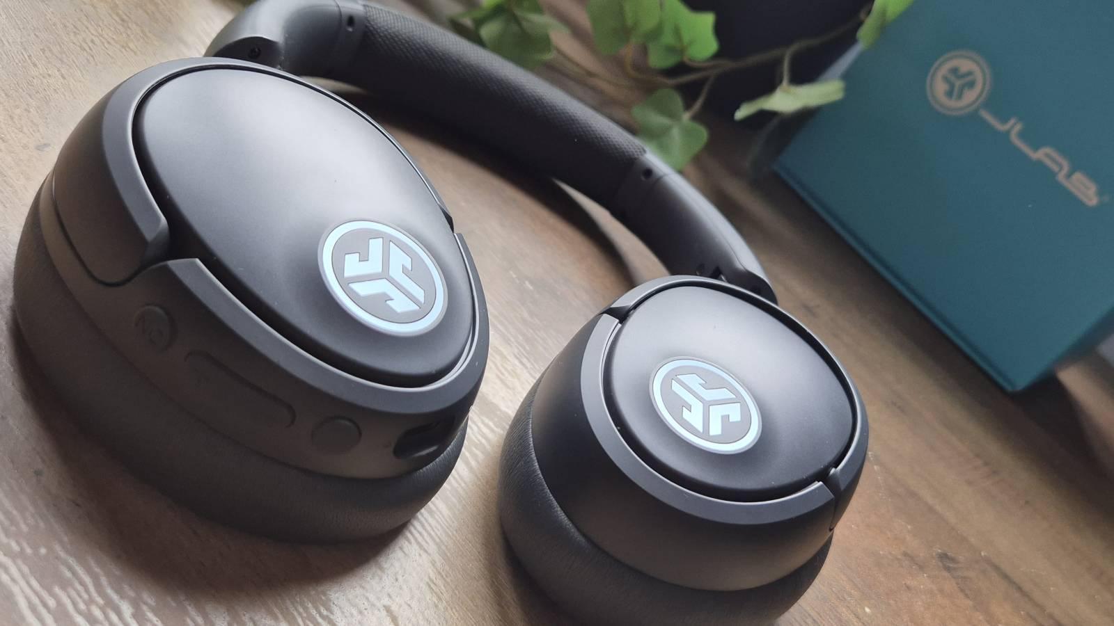 Custom photo of the JBud Lux ANC over-eat headphones by JLab.