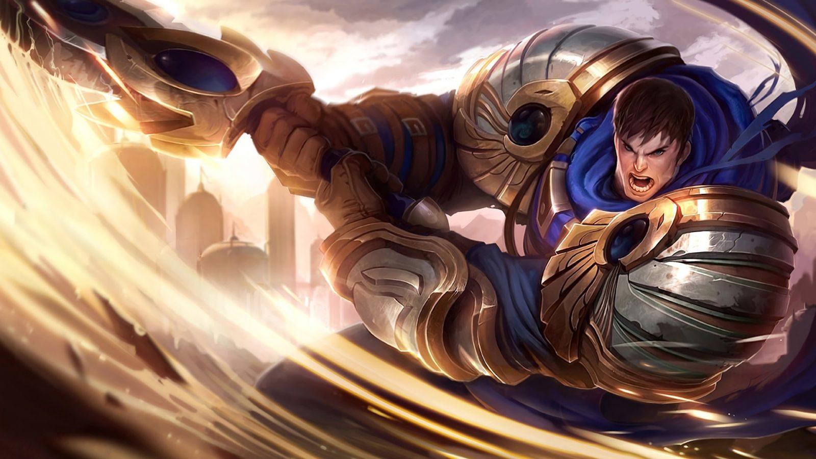 Garen's splash art in league of legends