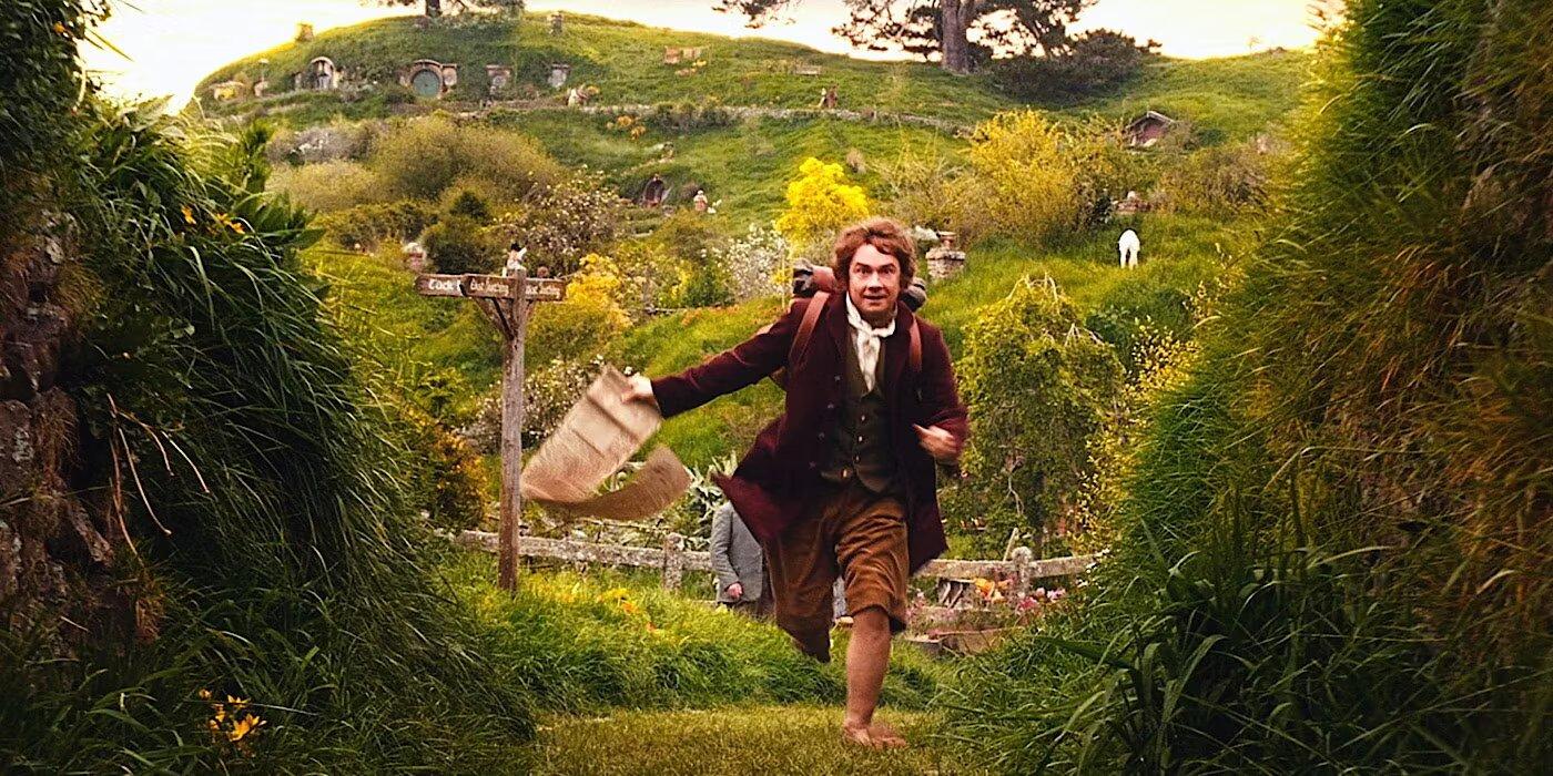 Bilbo in the Shire in The Hobbit