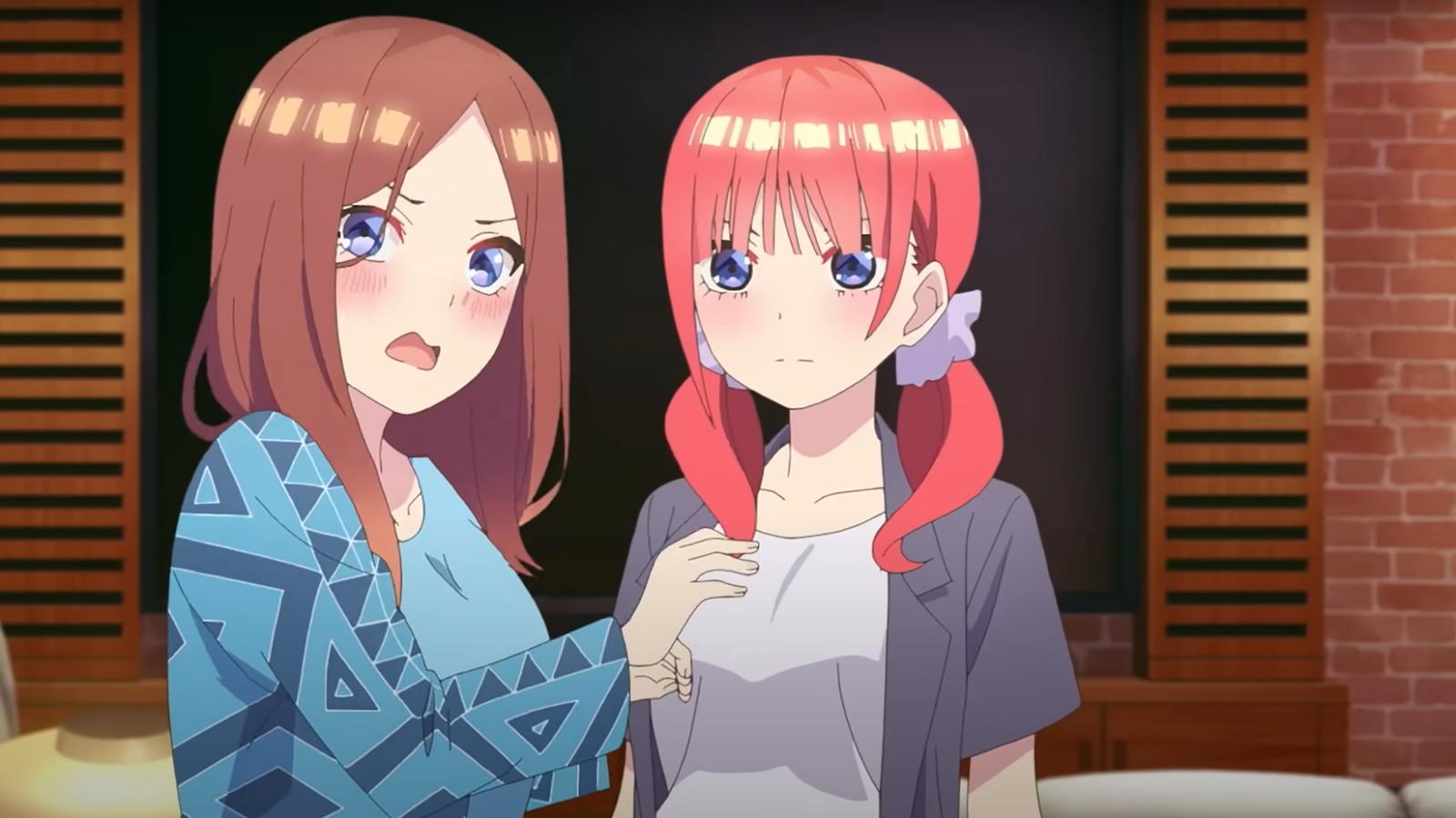 Miku and Nino in The Quintessential Quintuplets