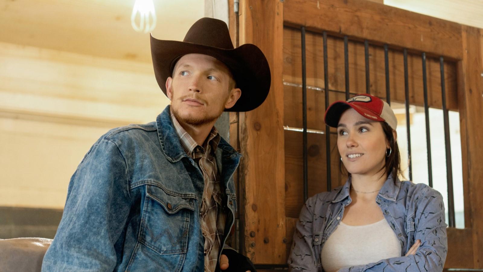 Jefferson White as Jimmy and Eden Brolin as Mia in Yellowstone