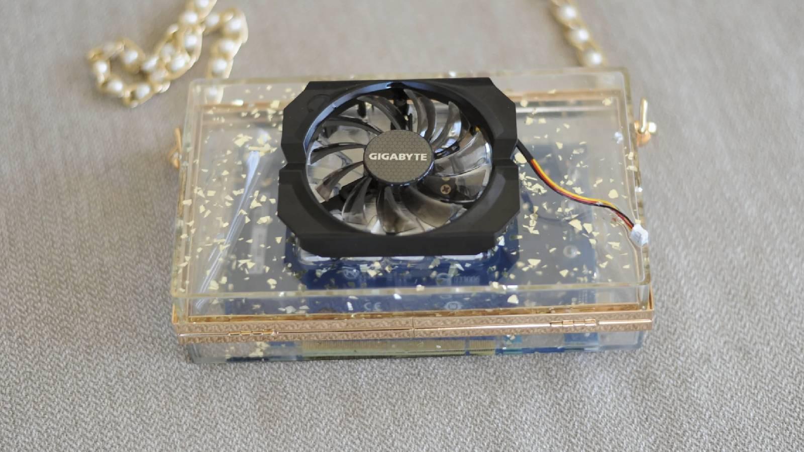 Purse made of an old GPU