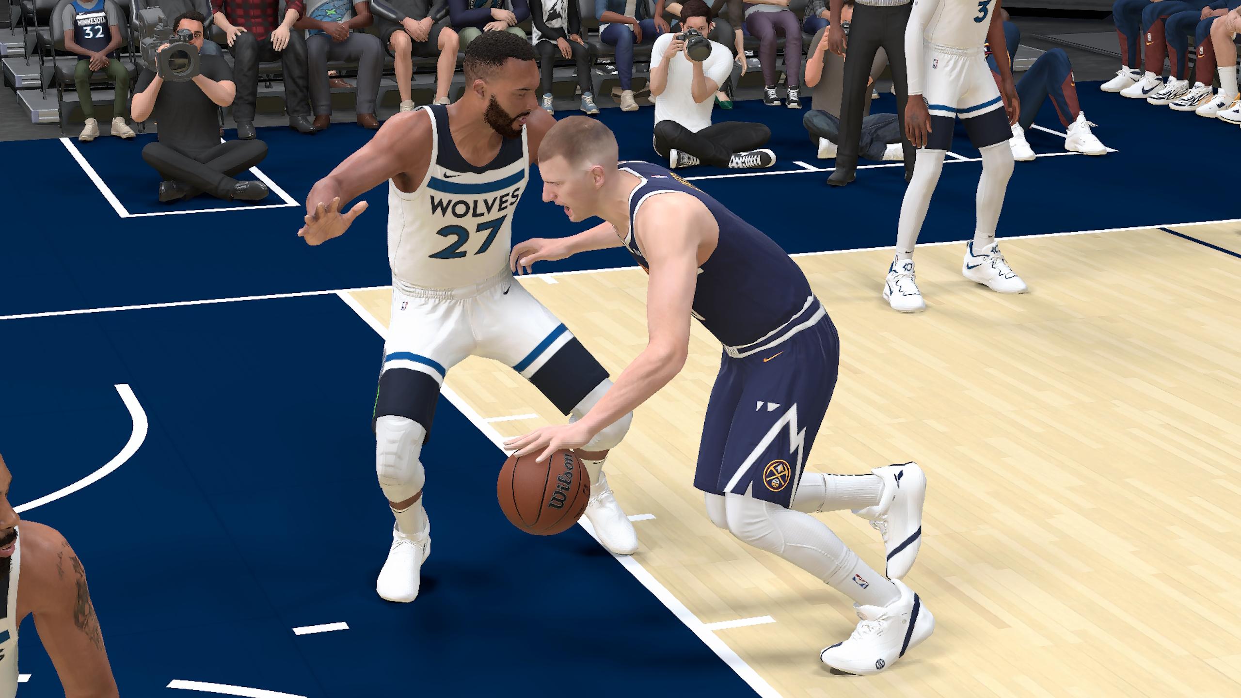 Player defending post in NBA 2K25.