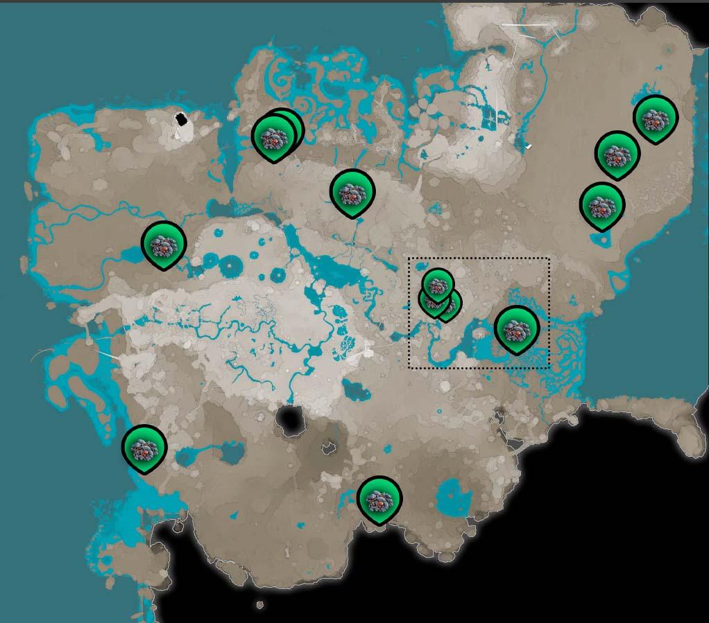 All Pure Copper Nodes locations in Satisfactory