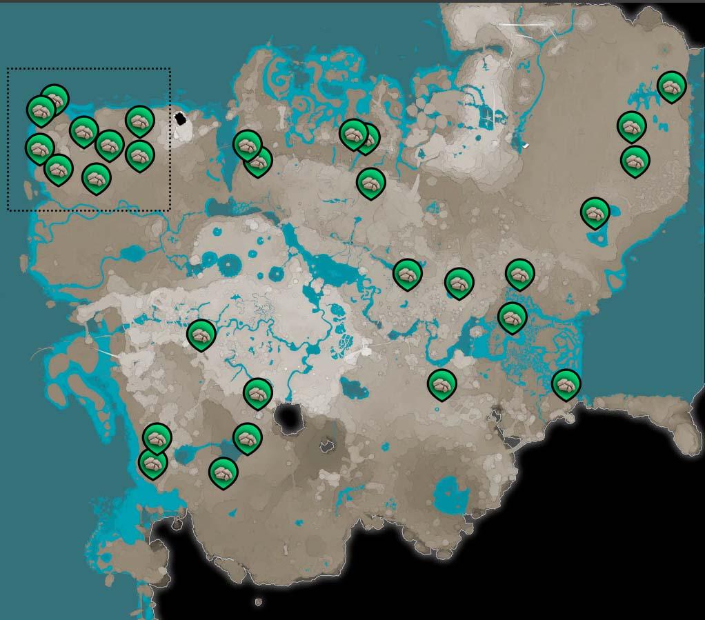 All Pure Limestone Nodes locations in Satisfactory