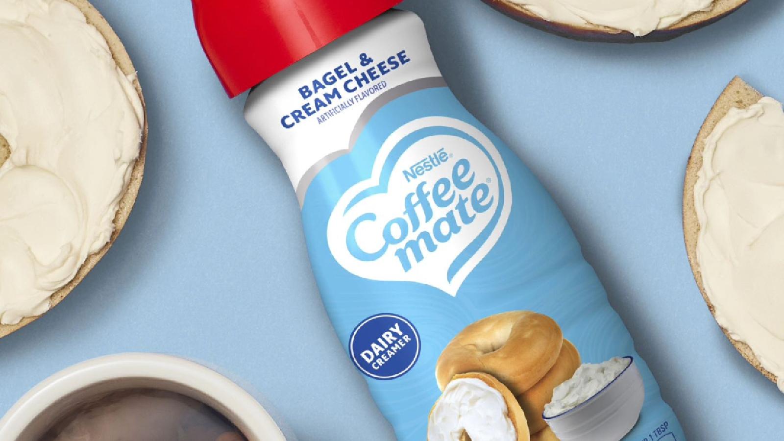 Coffee mate bagel cream cheese