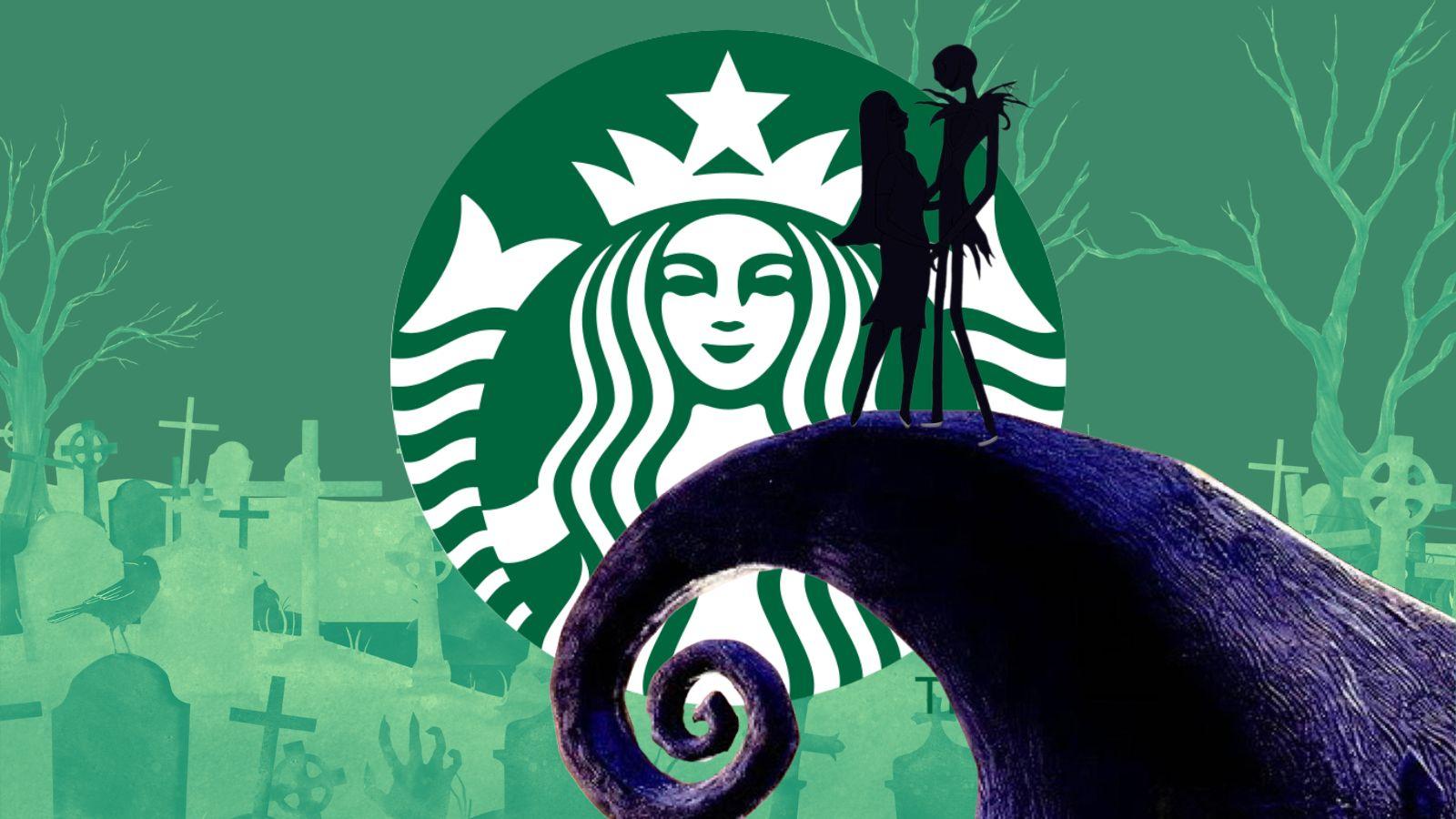 the nightmare befroe christmas starbucks logo.