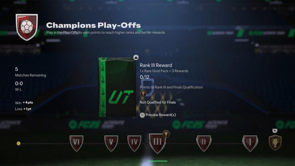 Champions Play-Offs rewards in EA FC 25