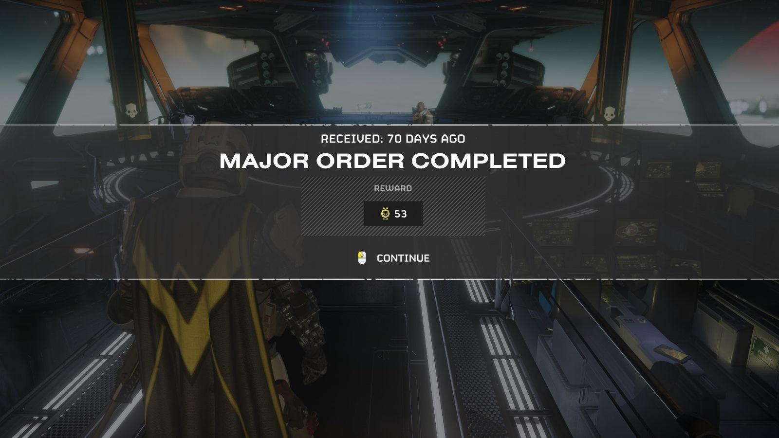 Helldivers 2 Major Order alert