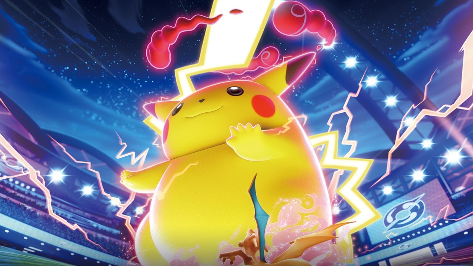 Gigantamax Pikachu art from the Vivid Voltage TCG expansion