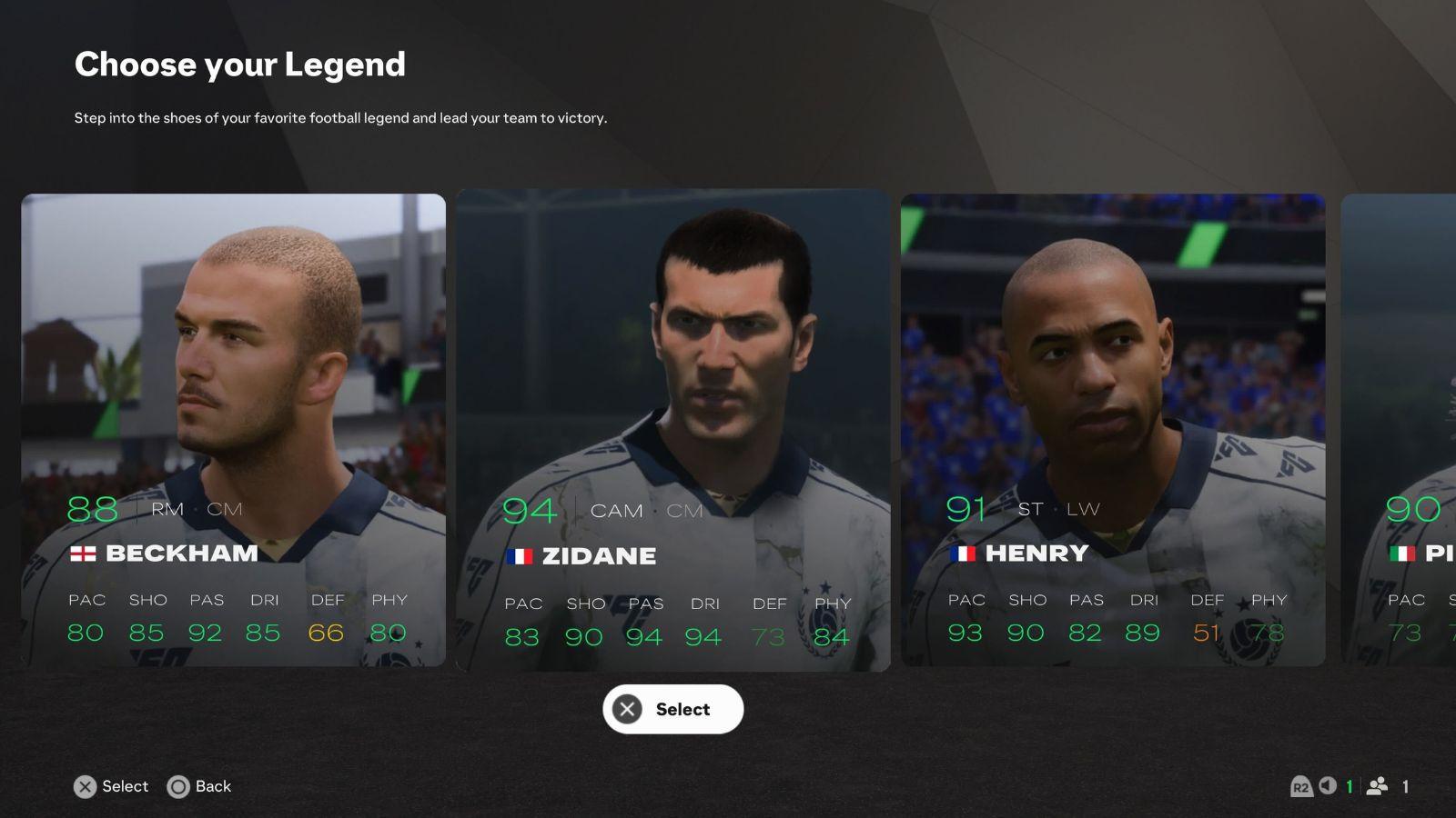 Icon Career Mode options in EA FC 25