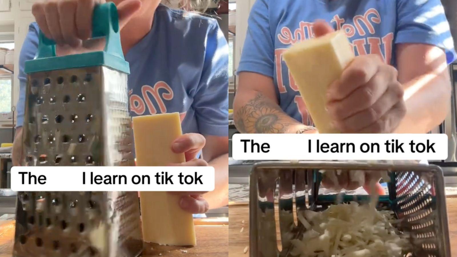 TikTok cheese grater hack