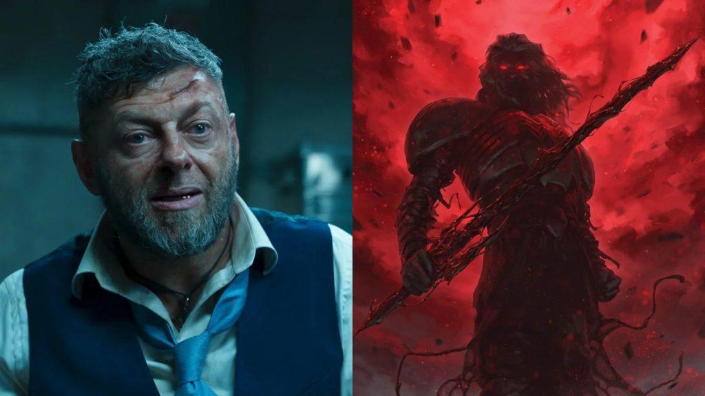 Andy Serkis as Klaue in the MCU and Knull in the Marvel comics