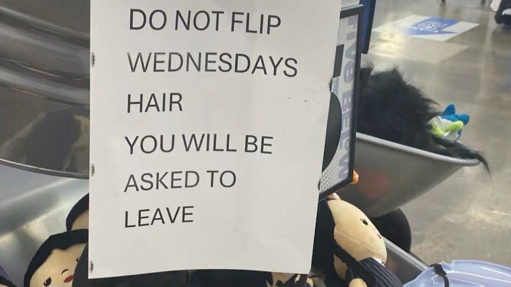 Wednesday doll mistreatment leads to viral sign