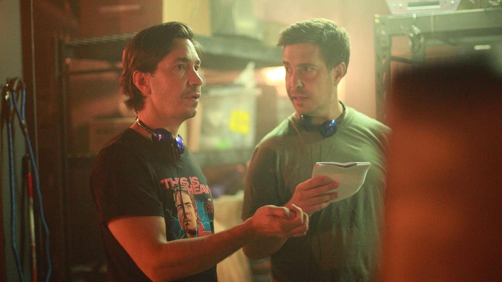 Justin Long and Christian Long directing their VHS Beyond segment.