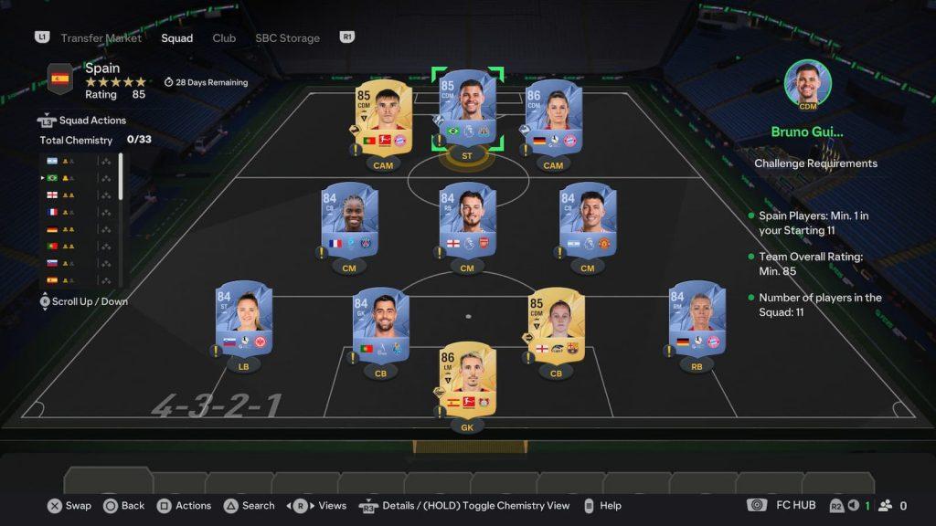 Spain SBC solution in FC 25