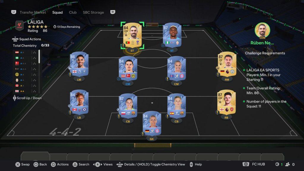 La Liga SBC solution in EA FC 25