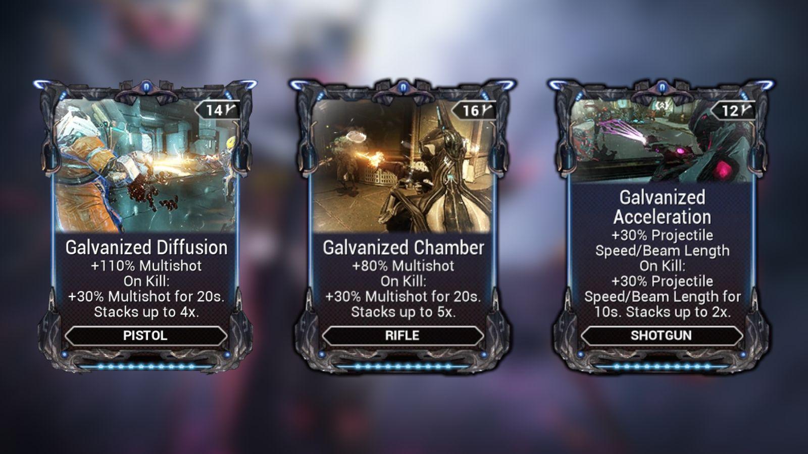 Warframe Galvanized mods