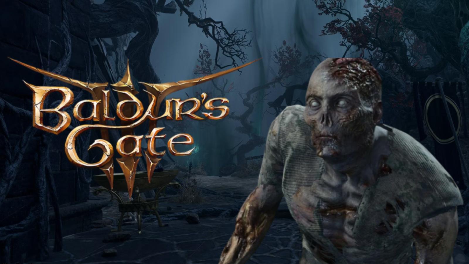 A screenshot featuring a zombie in Baldur's Gate 3.