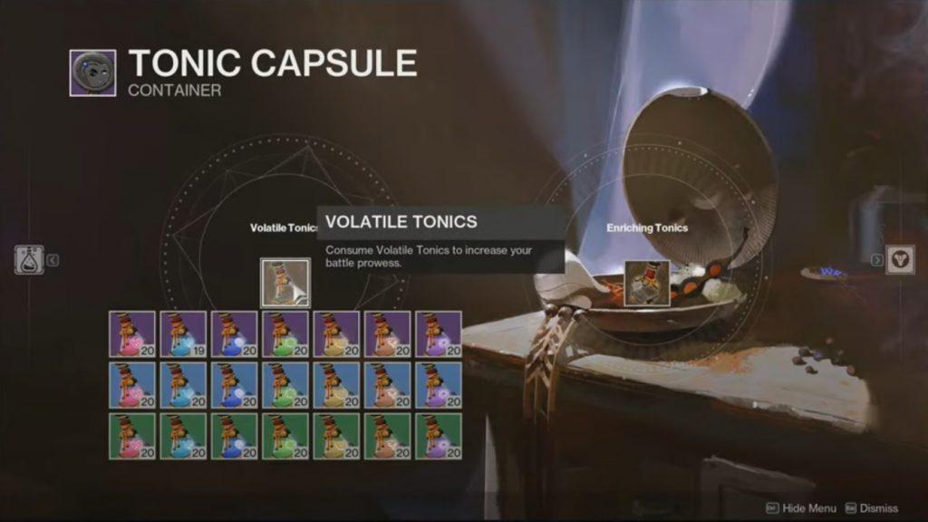 destiny 2 volatile tonics