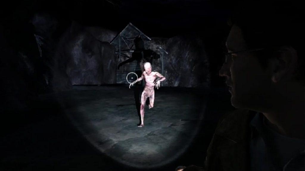 An enemy sprints towards the player in Silent Hill: Shattered Memories