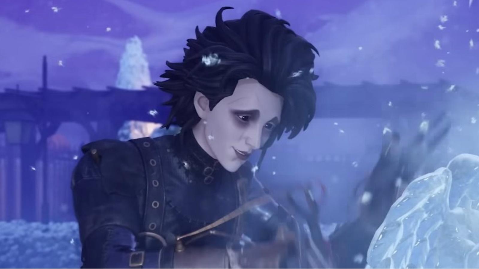 A screenshot featuring the Edward Scissorhands skin in Fortnite.