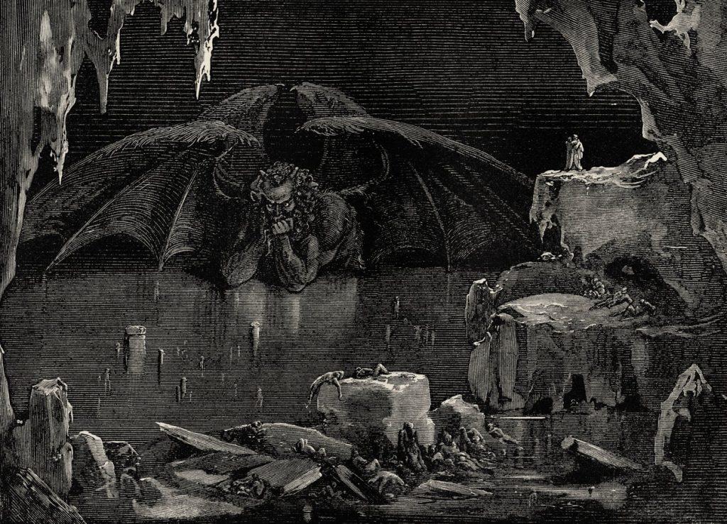 The Ninth Circle of Hell in Dante's Inferno, as illustrated by Gustave Dore