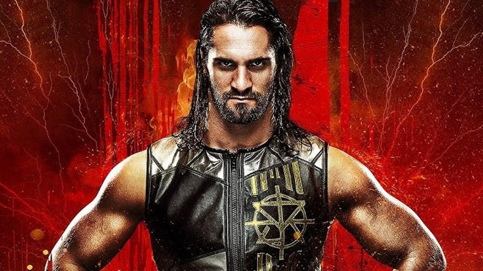 Seth Rollins on the cover of WWE 2K18.