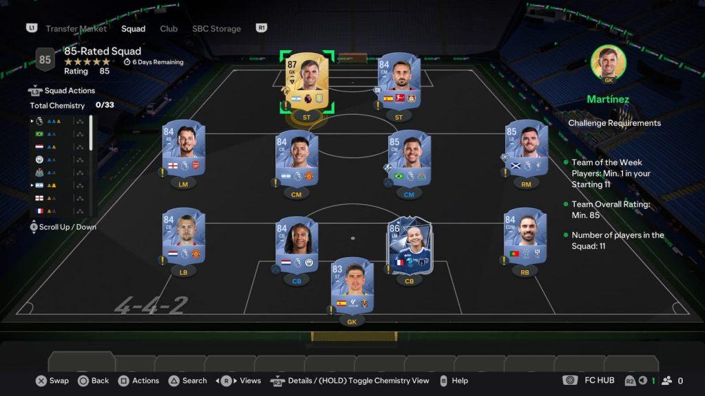 85-rated team in EA FC 25