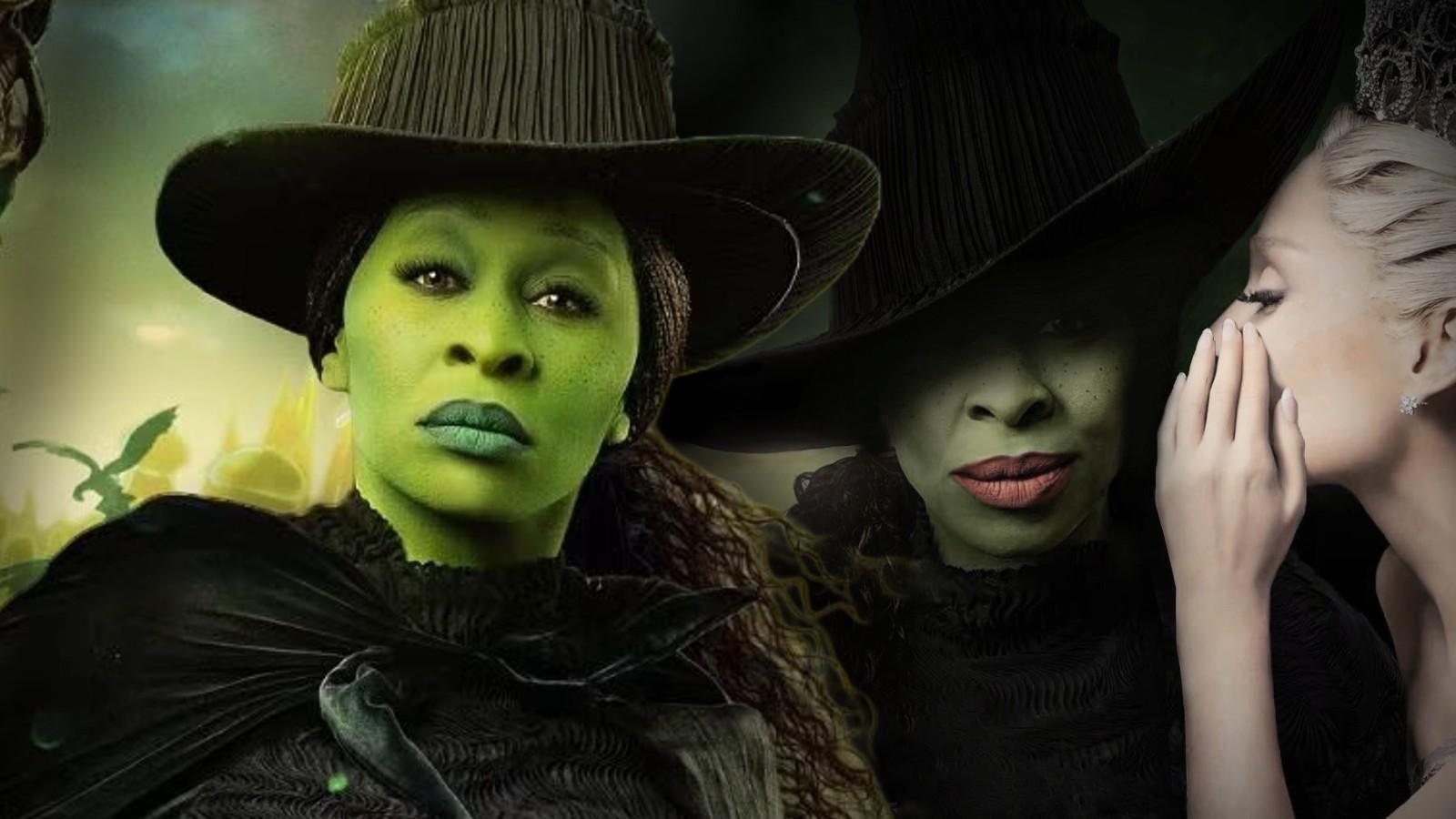 Cynthia Erivo in Wicked and the edited poster