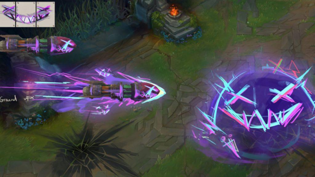 Arcane Fractured Jinx skin VFX showcase