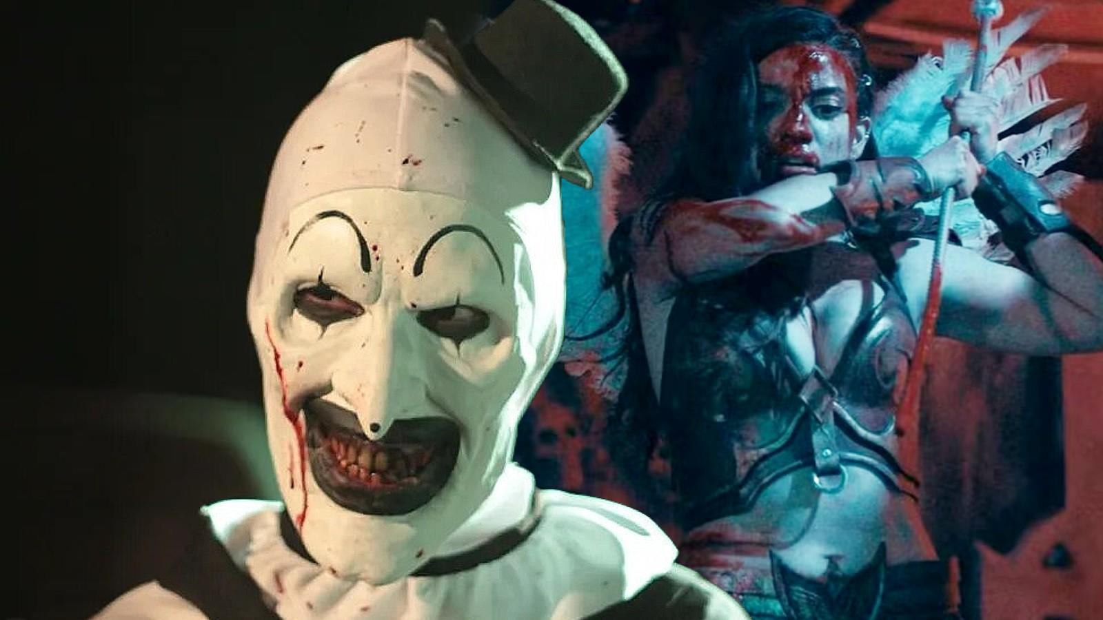 Art the Clown and Lauren LaVera in the Terrifier movies